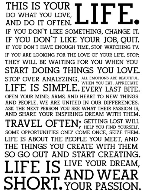 your life