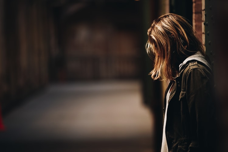 Woman looking down